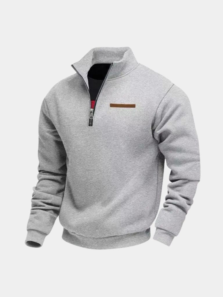 Slate Urban High Collar Pullover - Cross & Crown