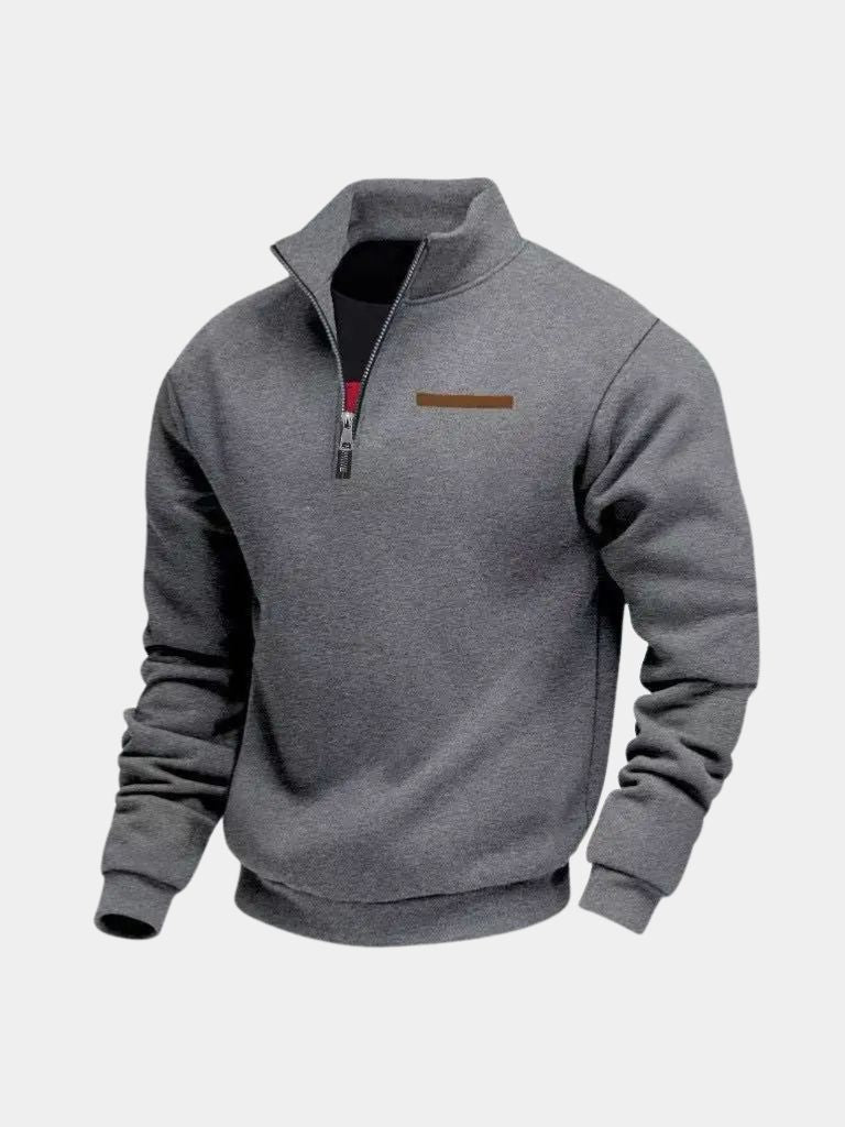 Slate Urban High Collar Pullover - Cross & Crown