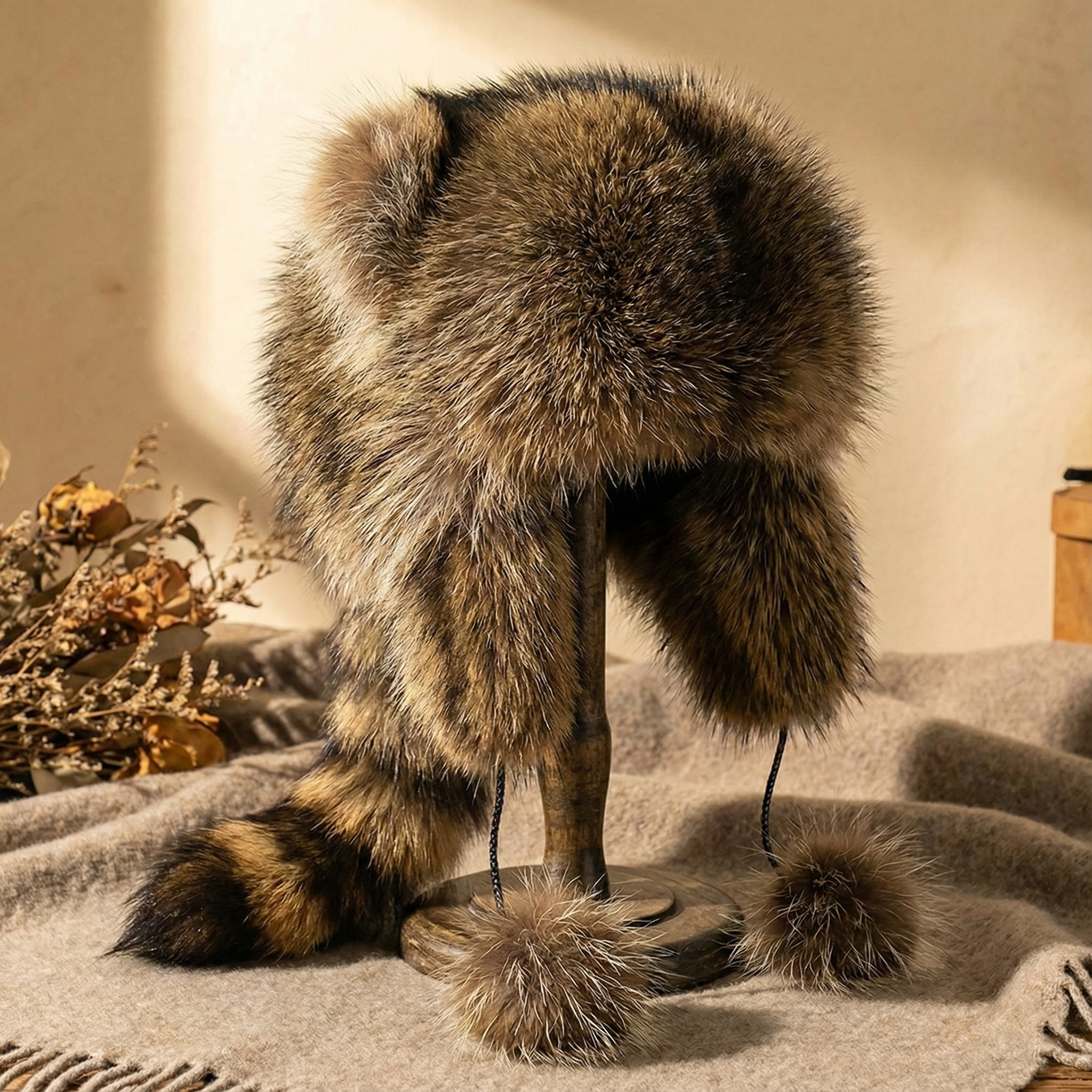 🌟 2025 Raccoon Tail Mood Hat