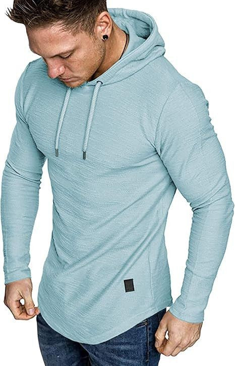 Mens Fashion Hoodies Fleece Long Sleeve Athletic Sweatshirt Pullover T Shirt